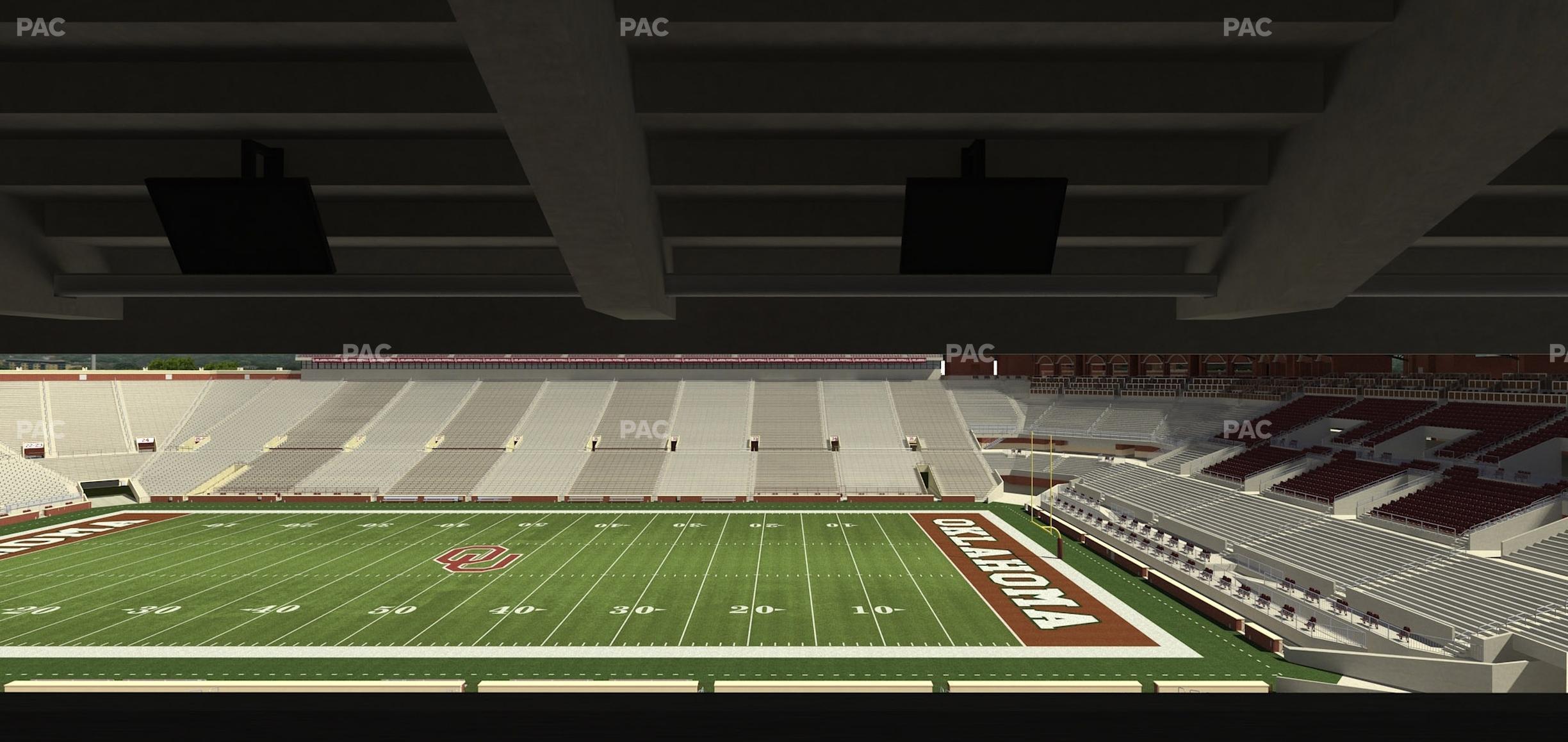 Seating view for Gaylord Family Oklahoma Memorial Stadium Section 3