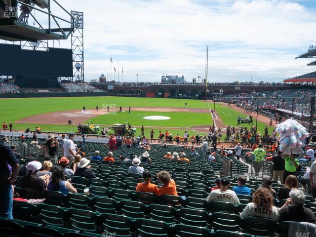 Seating view for Oracle Park Section Lower Box 121