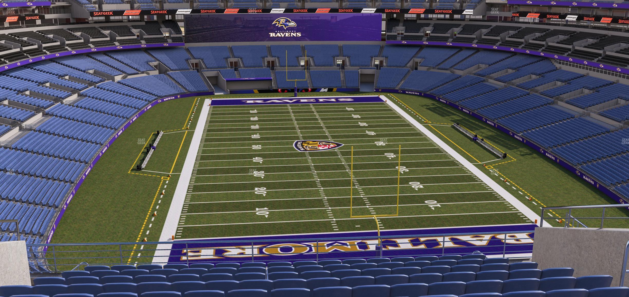 Seating view for M&T Bank Stadium Section 541