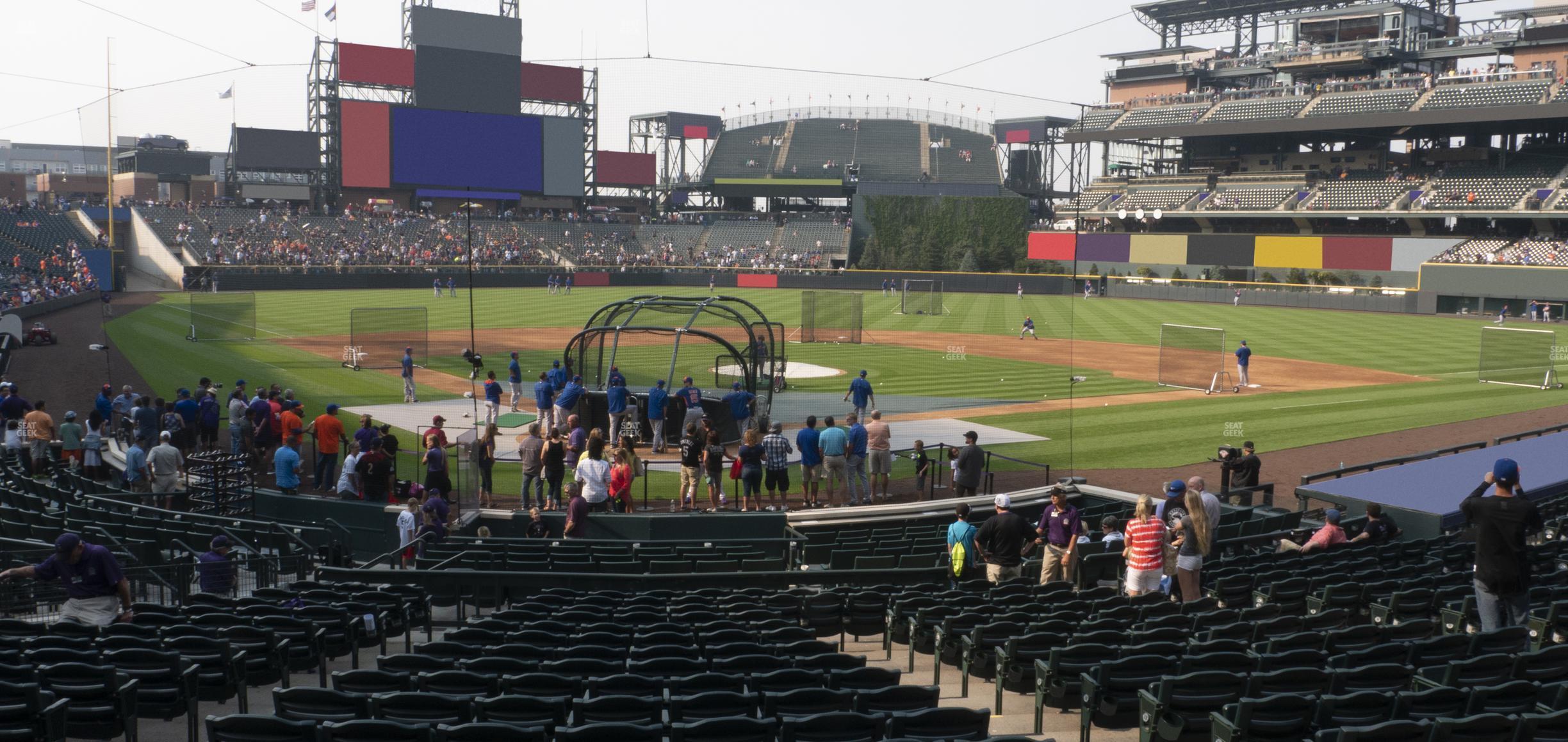 Seating view for Coors Field Section 129