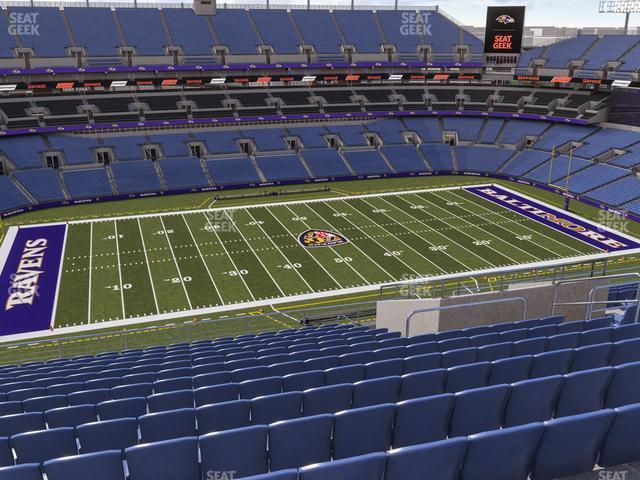 Seating view for M&T Bank Stadium Section 502