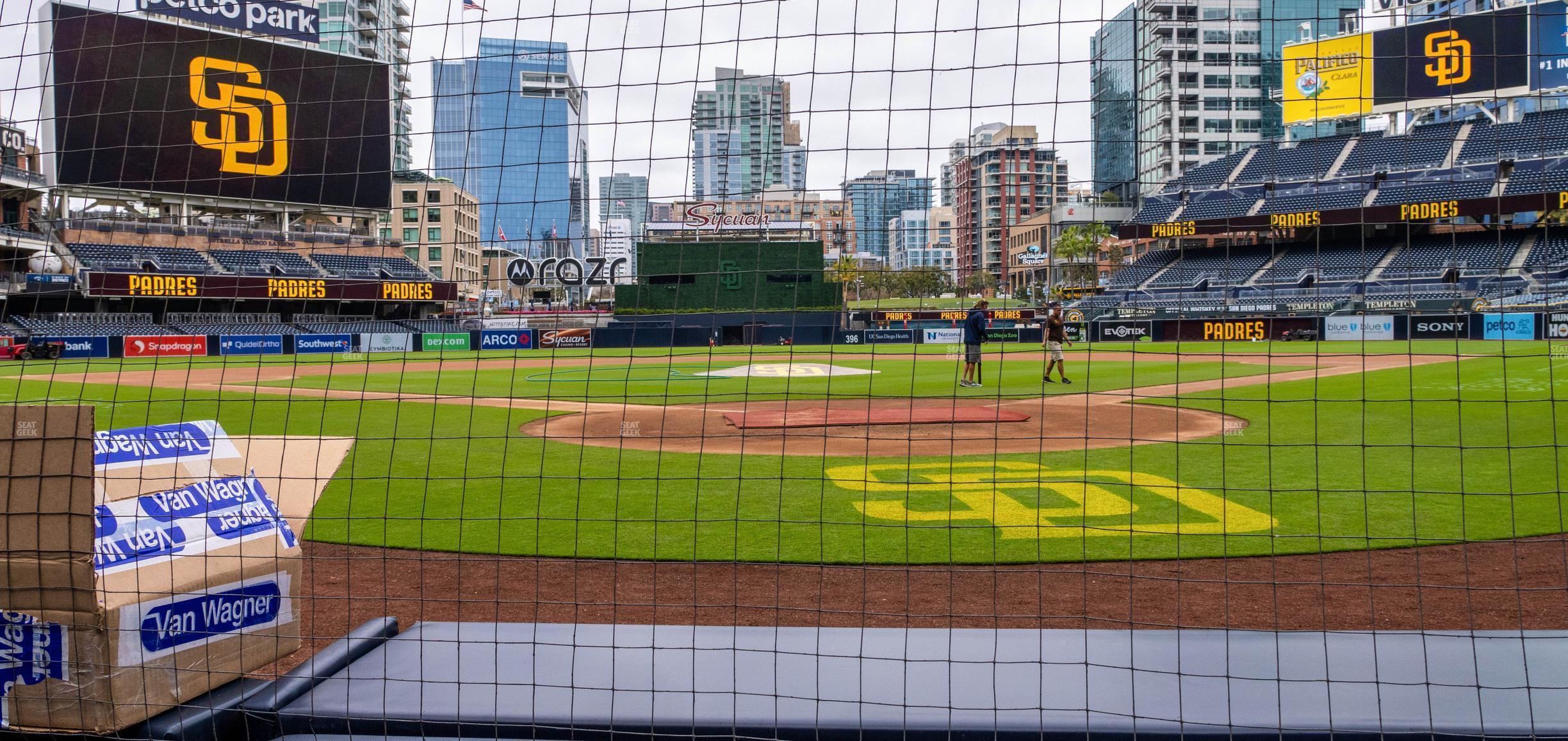 Seating view for Petco Park Section Dugout 2