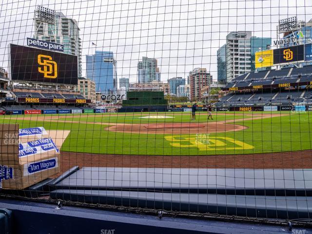 Seating view for Petco Park Section Dugout 2