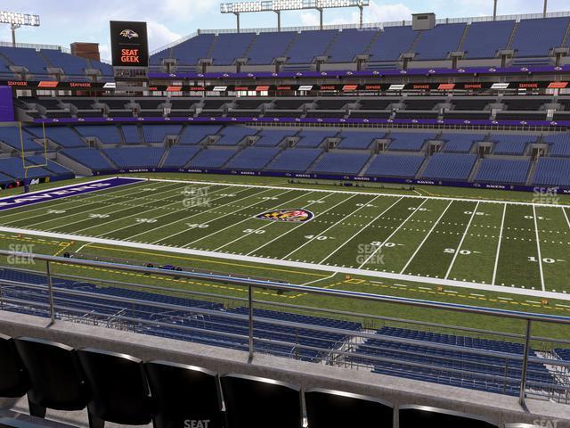 Seating view for M&T Bank Stadium Section 251