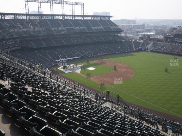 Seating view for Coors Field Section Upper 316