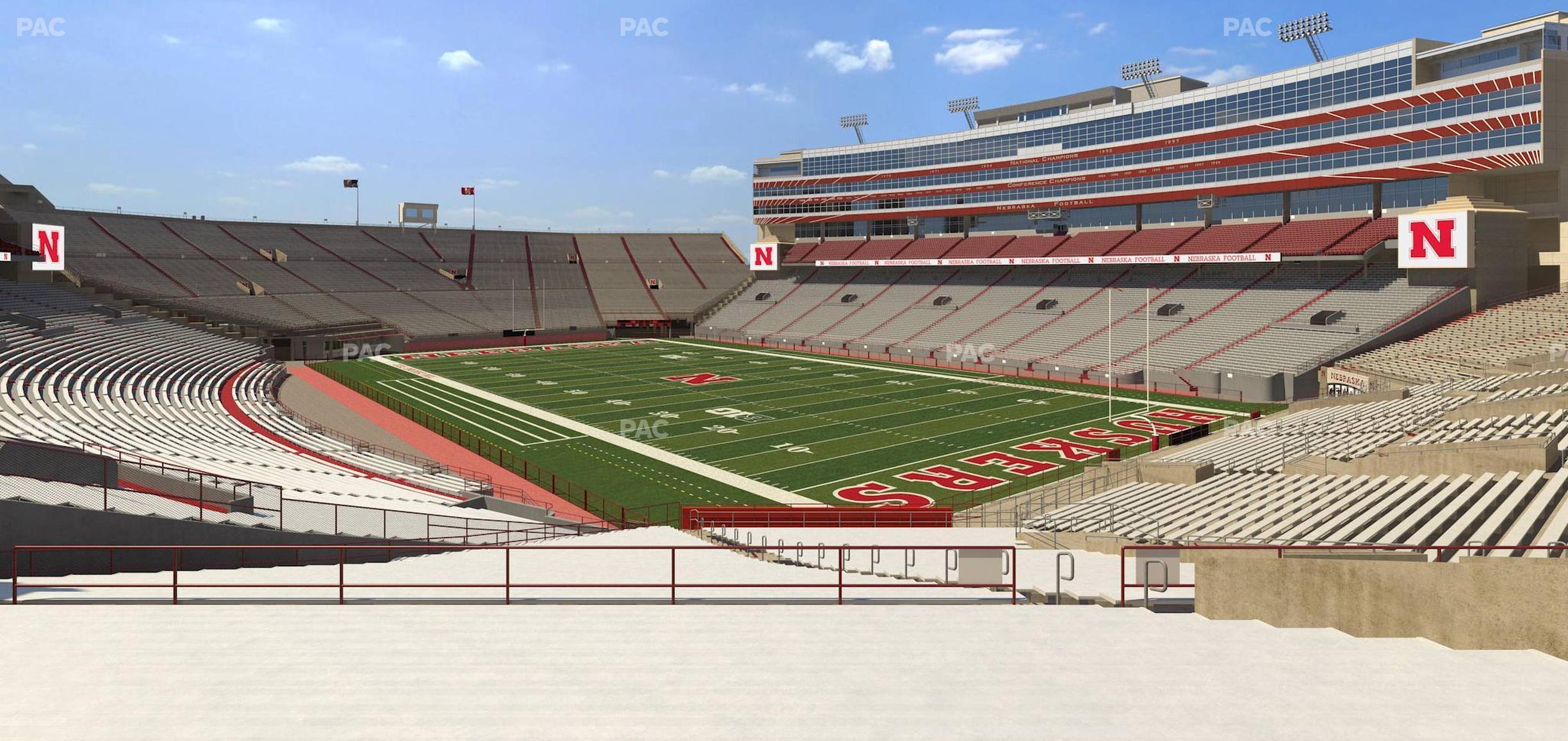 Seating view for Memorial Stadium Nebraska Section 40