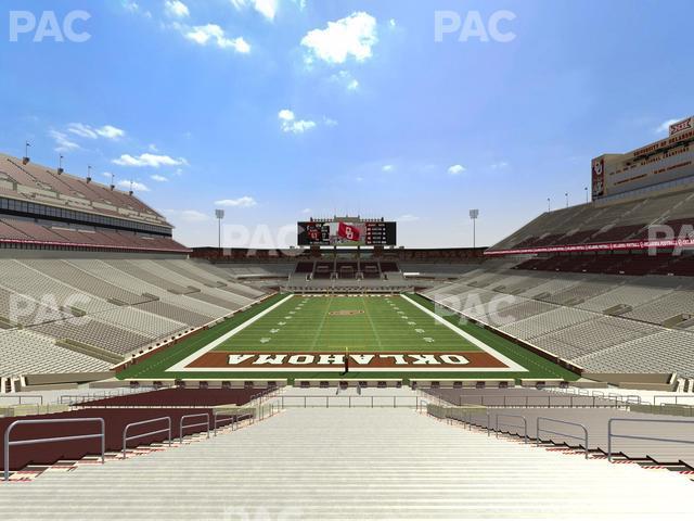 Seating view for Gaylord Family Oklahoma Memorial Stadium Section 18