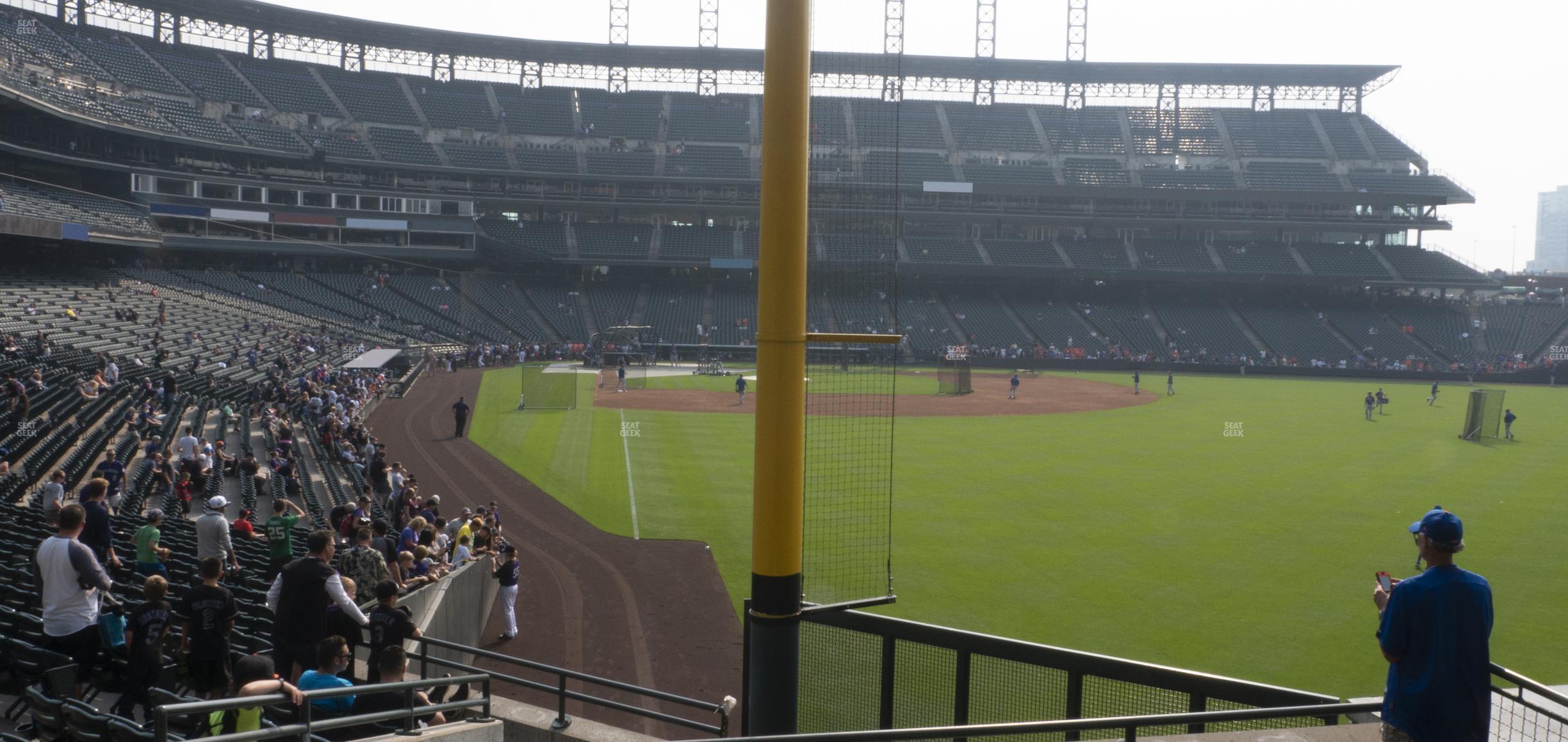 Seating view for Coors Field Section 109