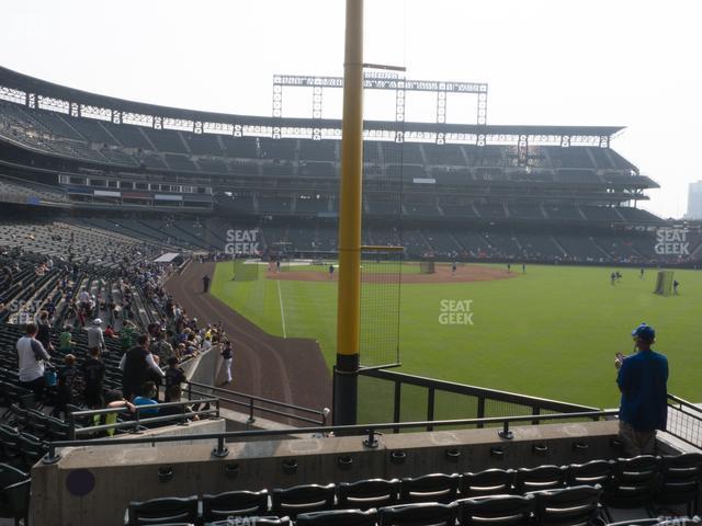 Seating view for Coors Field Section 109