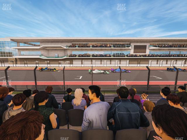 Seating view for Circuit of The Americas Section Main Grandstand Lower Level 105