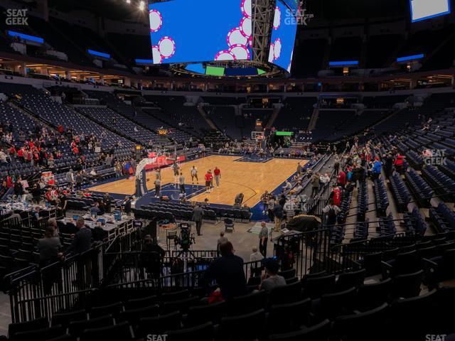 Seating view for Target Center Section 118