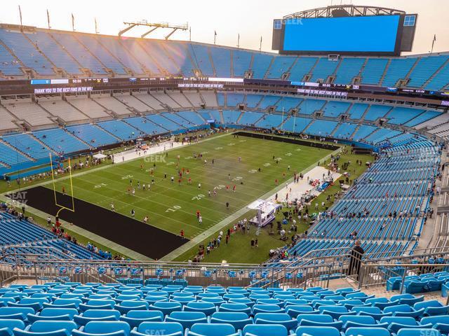 Seating view for Bank of America Stadium Section 523