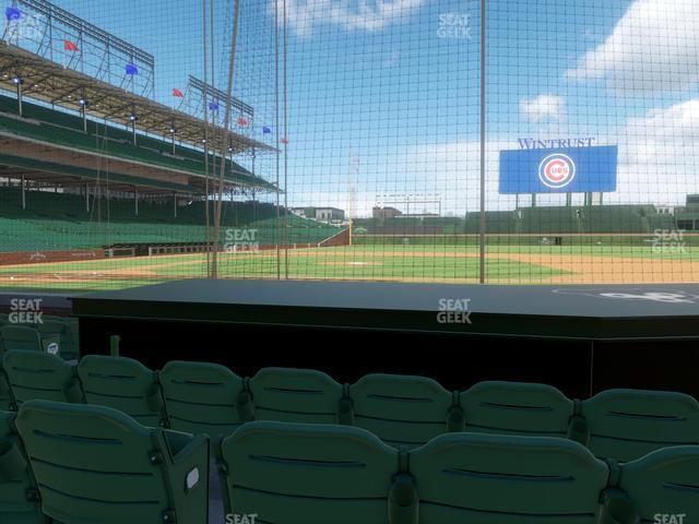 Seating view for Wrigley Field Section Club Box Infield 23