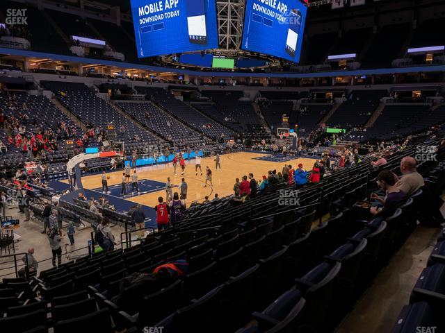 Seating view for Target Center Section 116