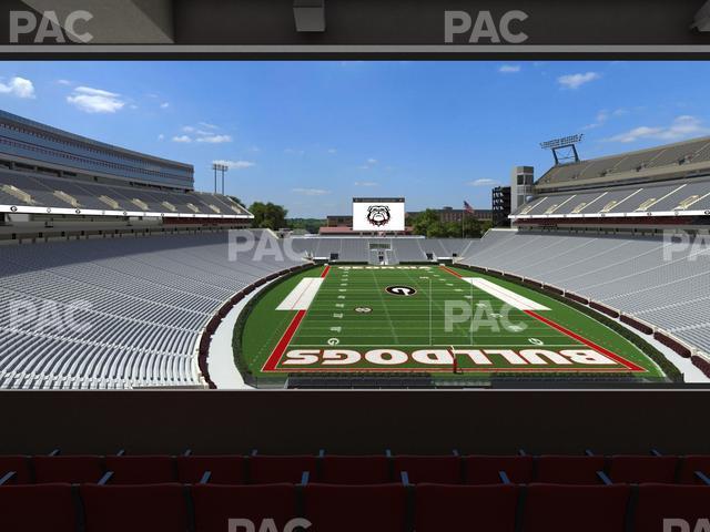 Seating view for Sanford Stadium Section East Upper Club 220