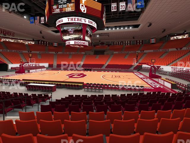 Seating view for Lloyd Noble Center Section 120