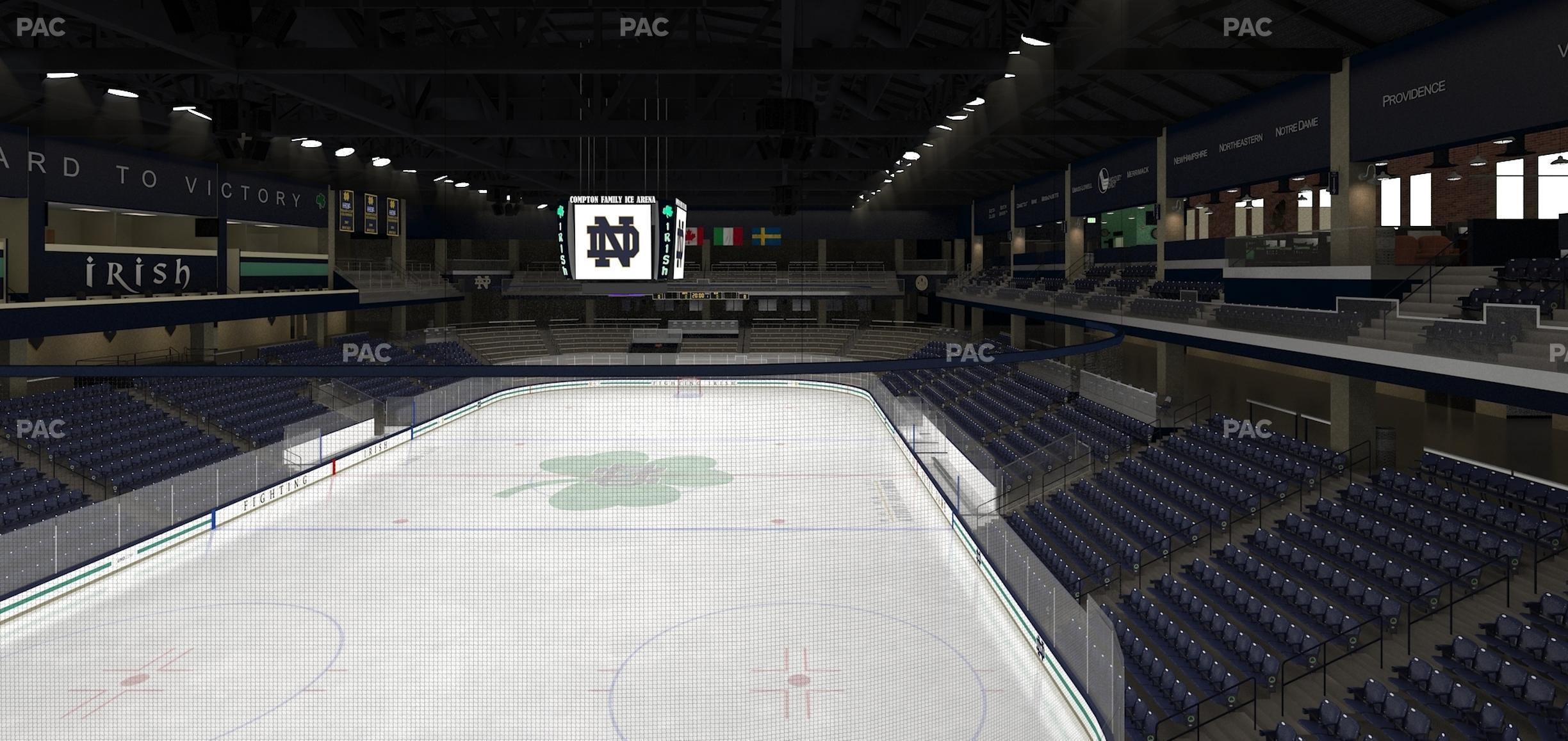 Seating view for Compton Family Ice Arena Section 116