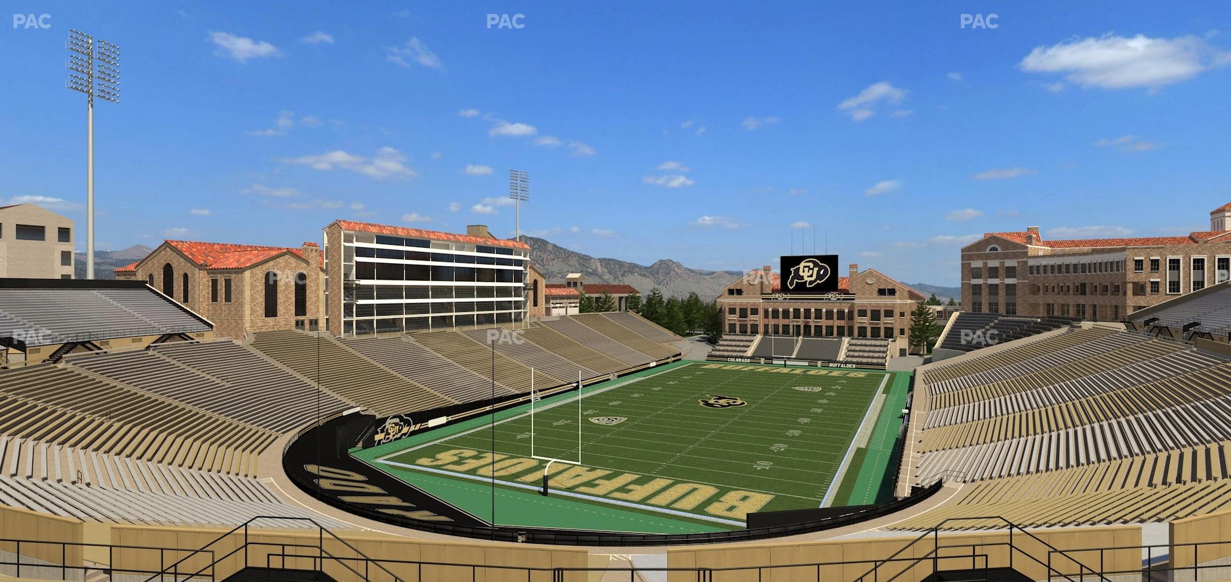 Seating view for Folsom Field Section 211