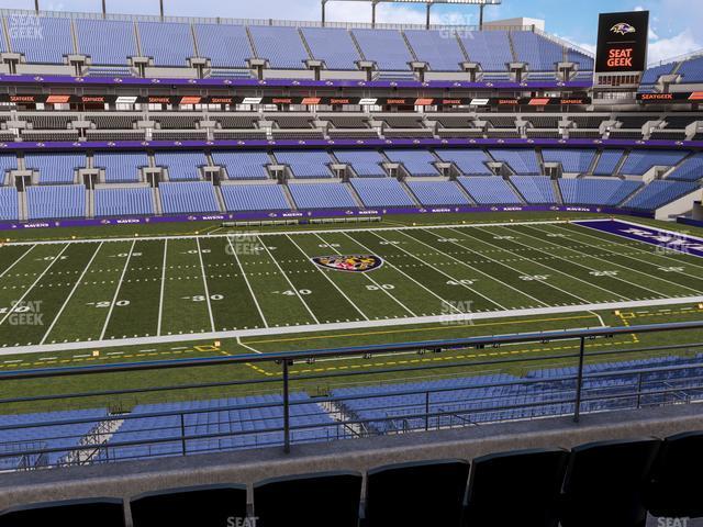 Seating view for M&T Bank Stadium Section 228