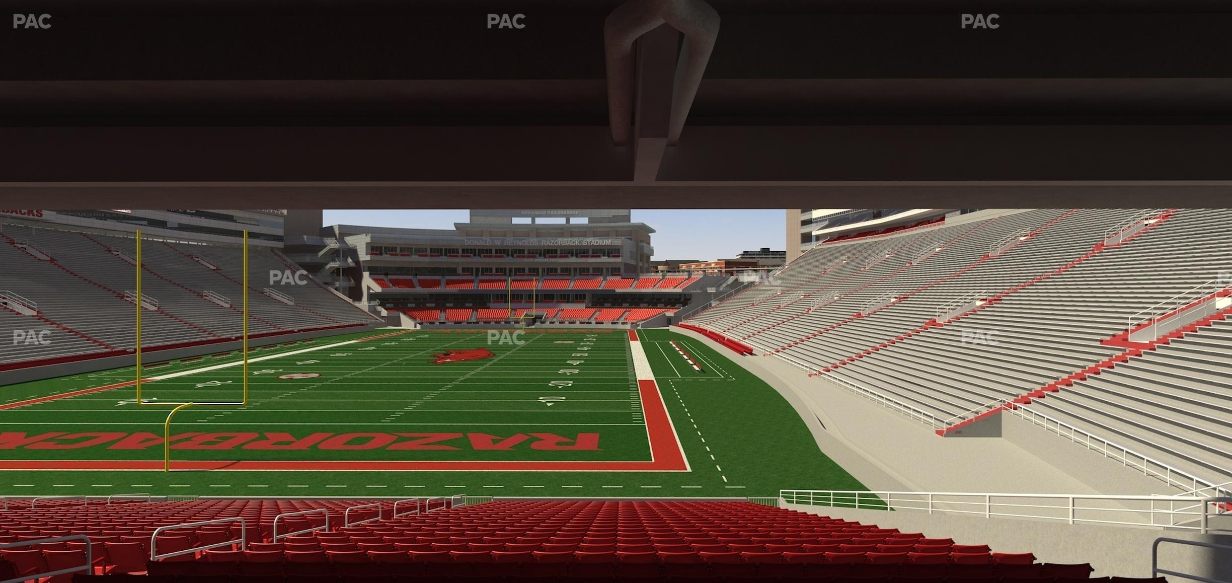 Seating view for Razorback Stadium Section 130