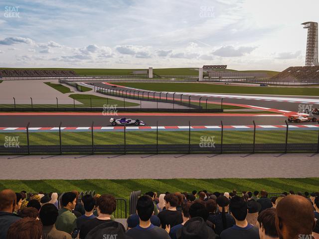 Seating view for Circuit of The Americas Section Turn 12 Bleachers 9