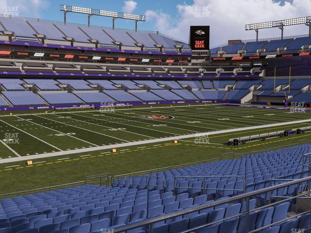 Seating view for M&T Bank Stadium Section 130