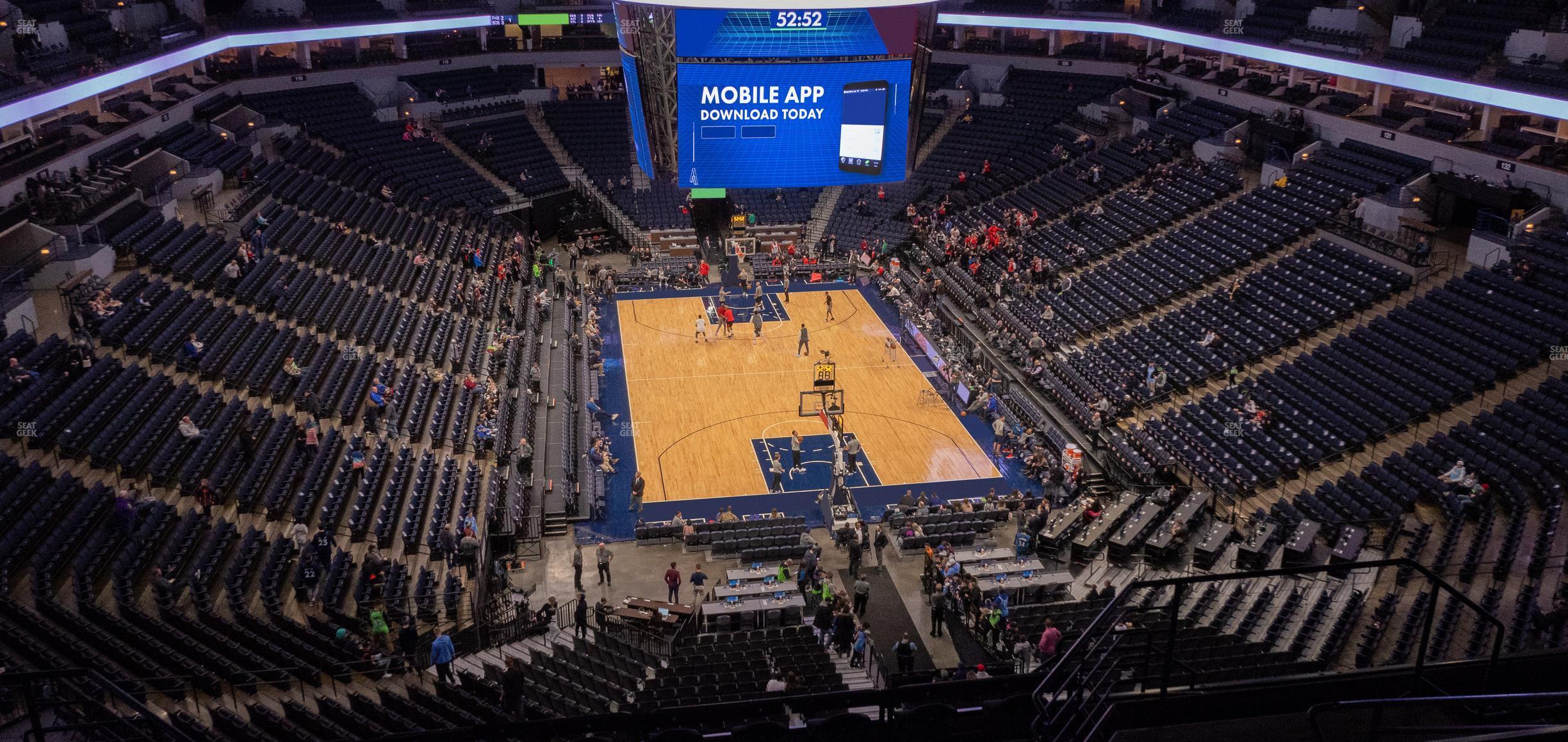 Seating view for Target Center Section 202