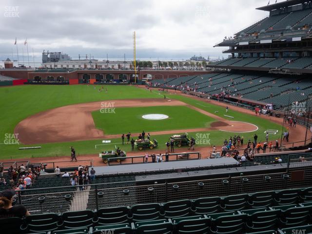 Seating view for Oracle Park Section Club Level 223