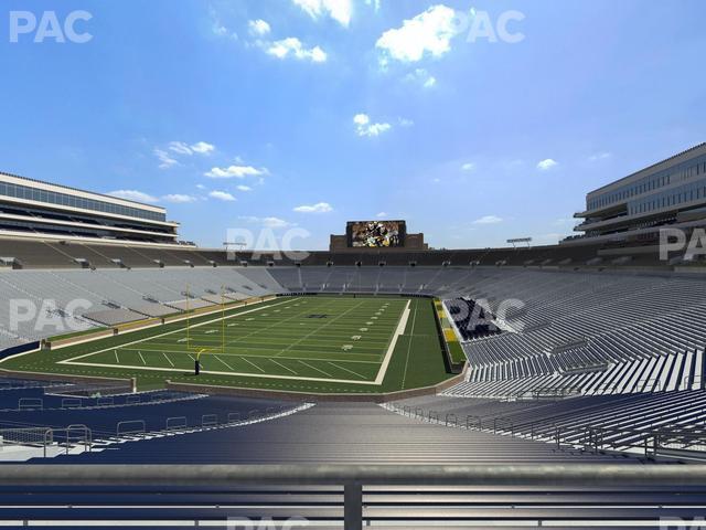 Seating view for Notre Dame Stadium Section 135