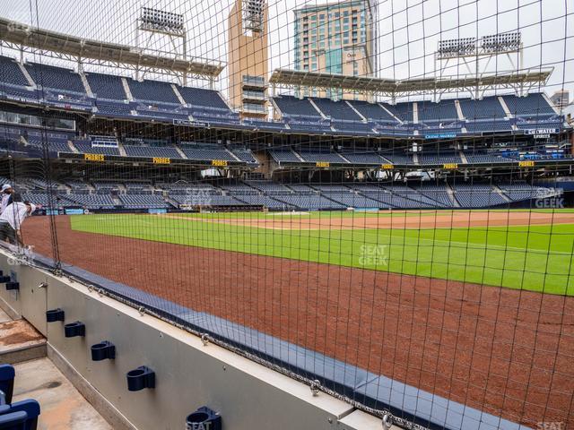 Seating view for Petco Park Section Dugout 13