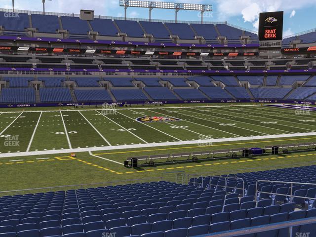 Seating view for M&T Bank Stadium Section 101