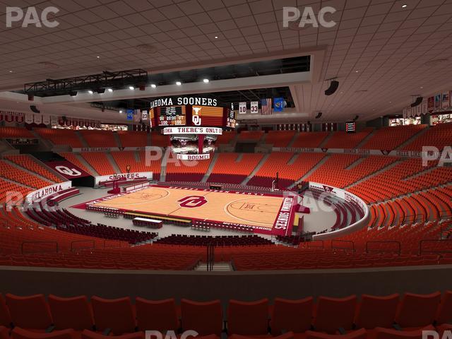 Seating view for Lloyd Noble Center Section 219