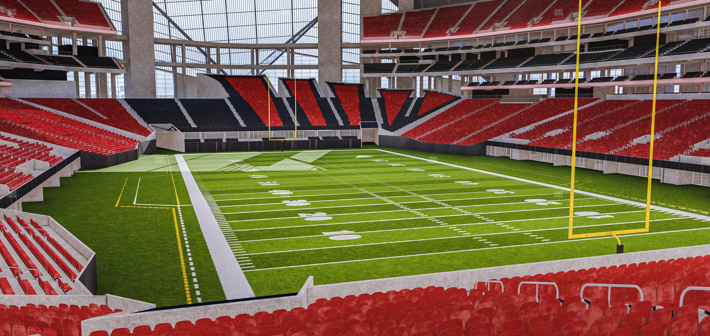 Seating view for Mercedes-Benz Stadium Section 121