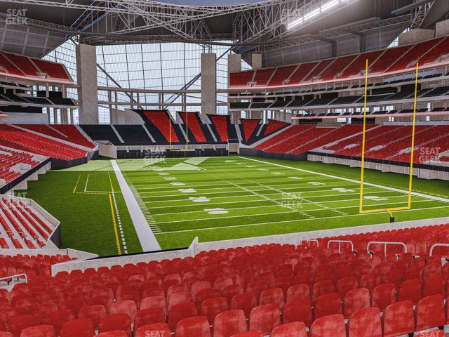 Seating view for Mercedes-Benz Stadium Section 121