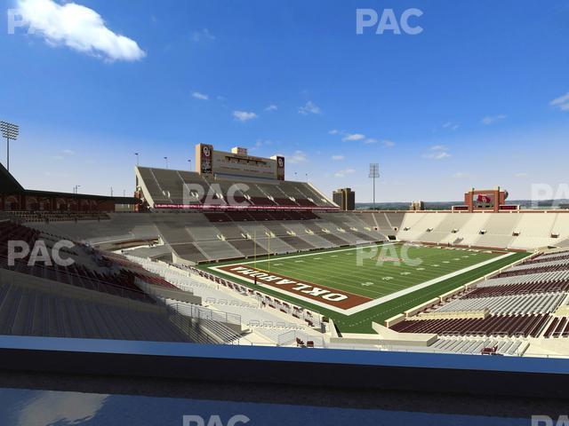 Seating view for Gaylord Family Oklahoma Memorial Stadium Section Loge 39