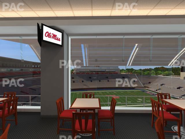 Seating view for Vaught Hemingway Stadium Section Rebel Club