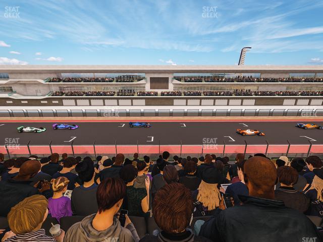 Seating view for Circuit of The Americas Section Main Grandstand Club Level 208