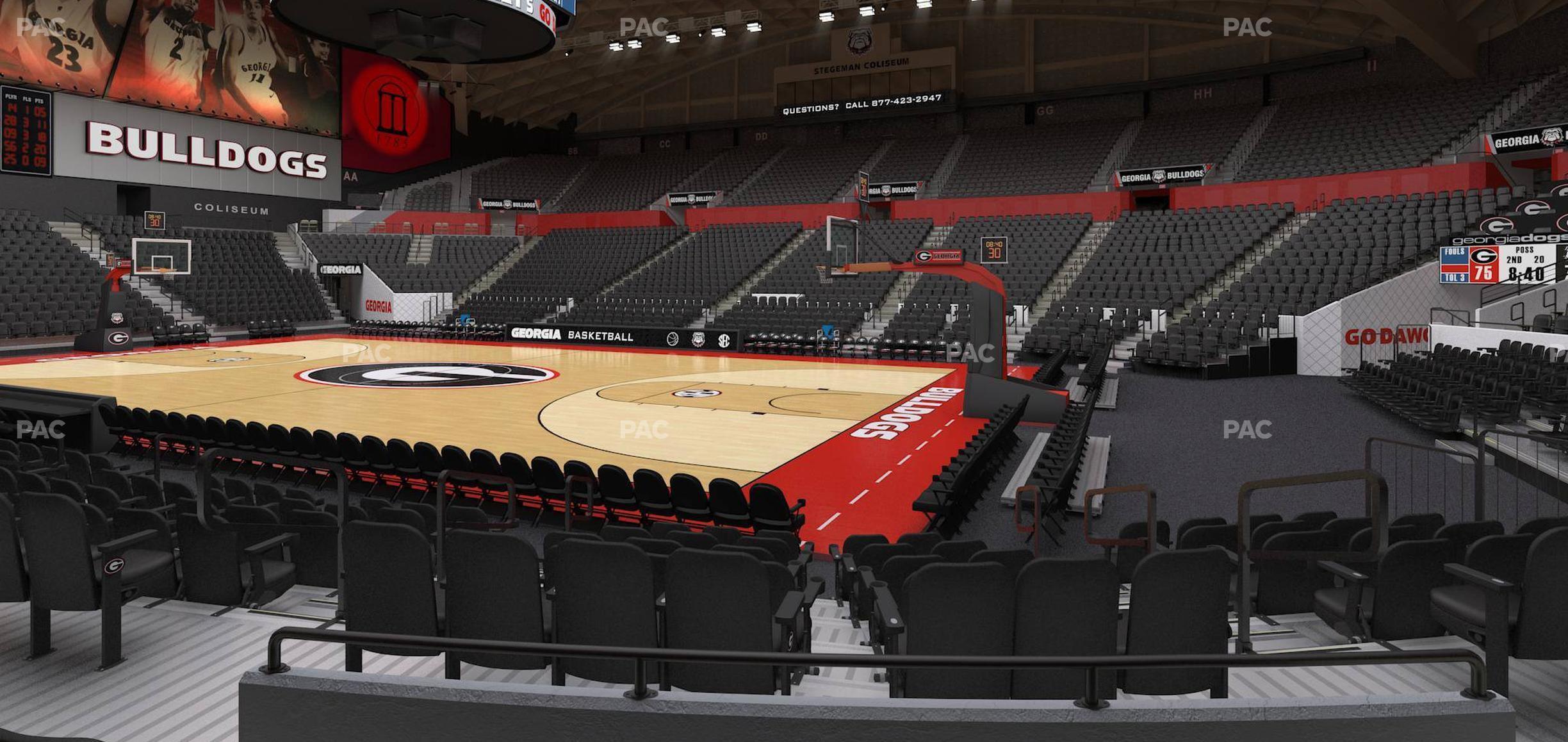 Seating view for Stegeman Coliseum Section R