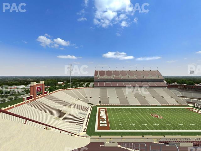 Seating view for Gaylord Family Oklahoma Memorial Stadium Section 109