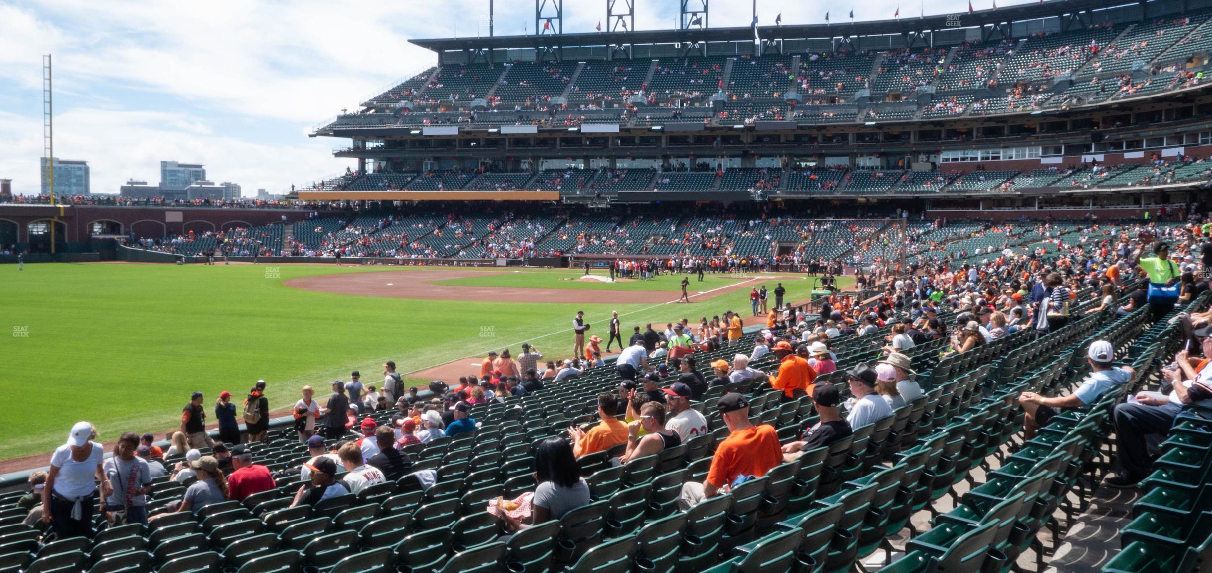 Seating view for Oracle Park Section Lower Box 132