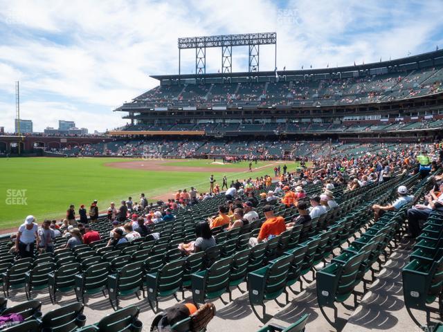 Seating view for Oracle Park Section Lower Box 132