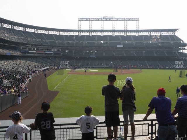 Seating view for Coors Field Section 108