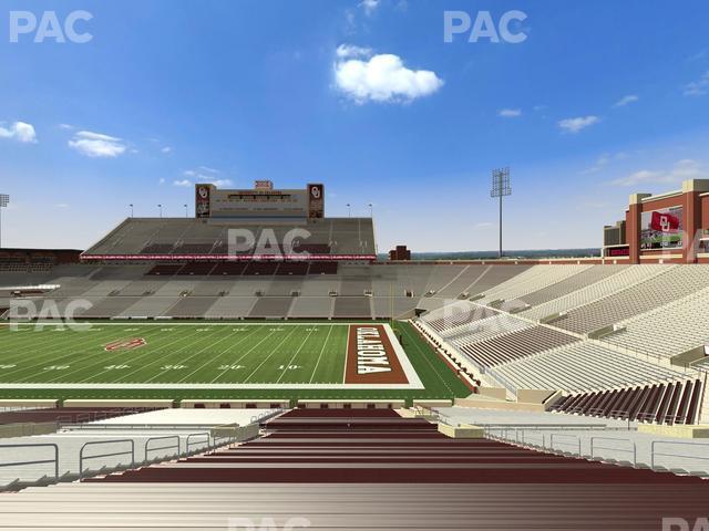 Seating view for Gaylord Family Oklahoma Memorial Stadium Section 27