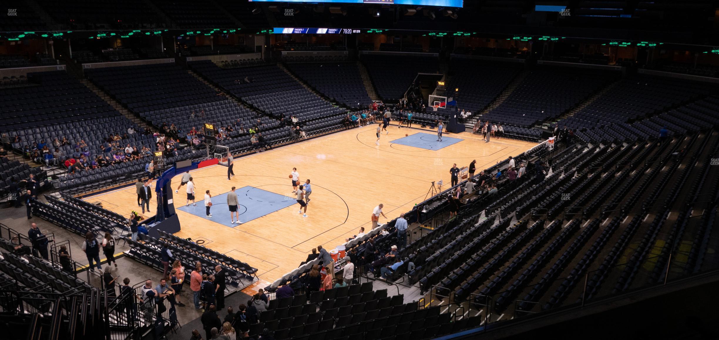 Seating view for FedExForum Section 103 A