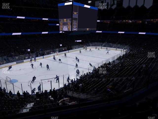 Seating view for Amalie Arena Section Club 1