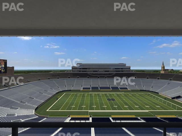 Seating view for Notre Dame Stadium Section Corbett Club 809