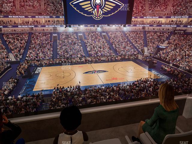 Seating view for Smoothie King Center Section Suite 234