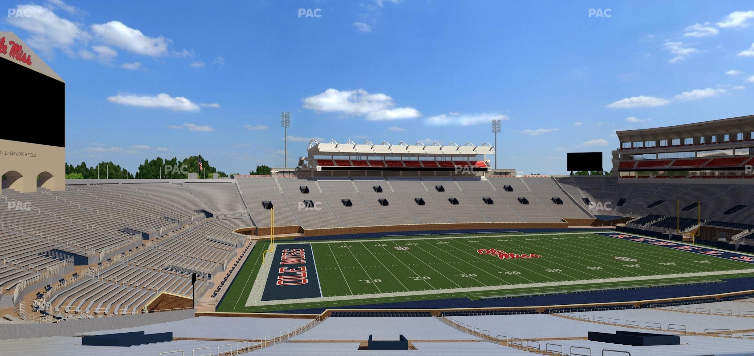 Seating view for Vaught Hemingway Stadium Section H