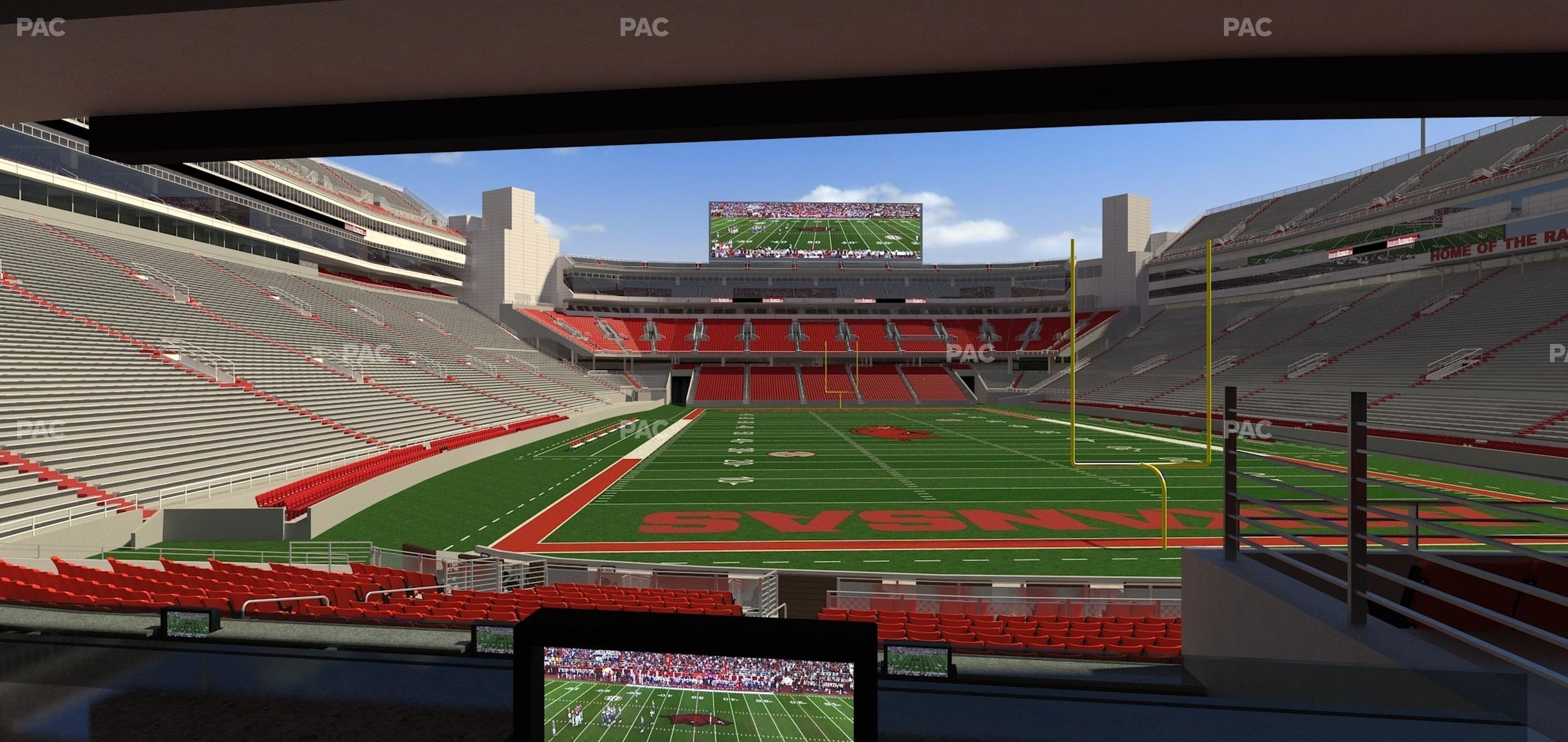 Seating view for Razorback Stadium Section Loge 54