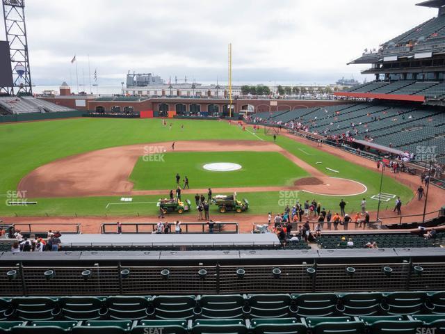 Seating view for Oracle Park Section Club Level 222